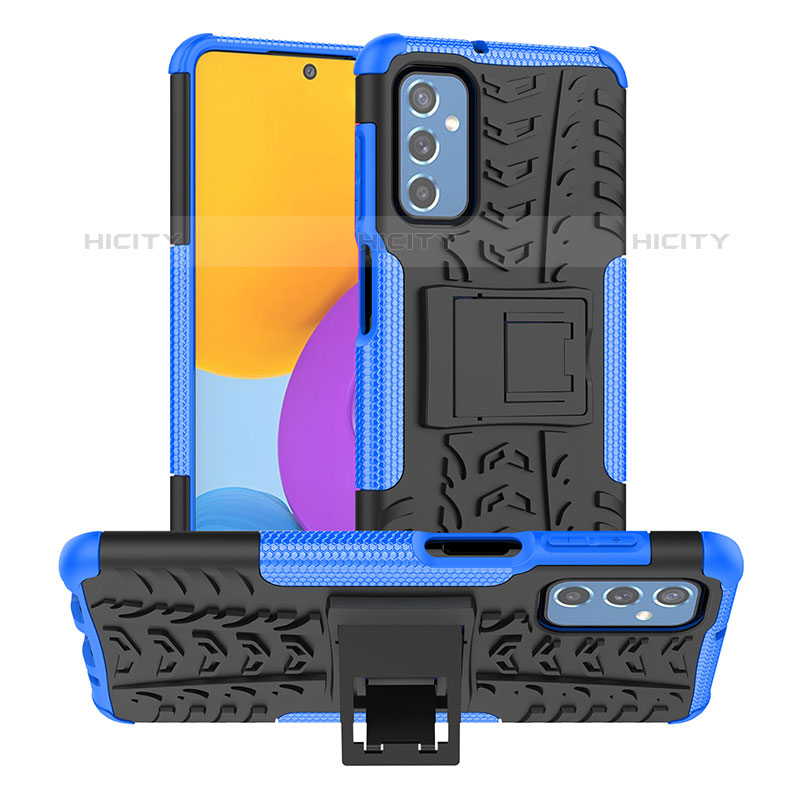 Funda Bumper Silicona y Plastico Mate Carcasa con Soporte J01X para Samsung Galaxy M52 5G