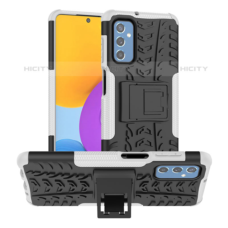 Funda Bumper Silicona y Plastico Mate Carcasa con Soporte J01X para Samsung Galaxy M52 5G