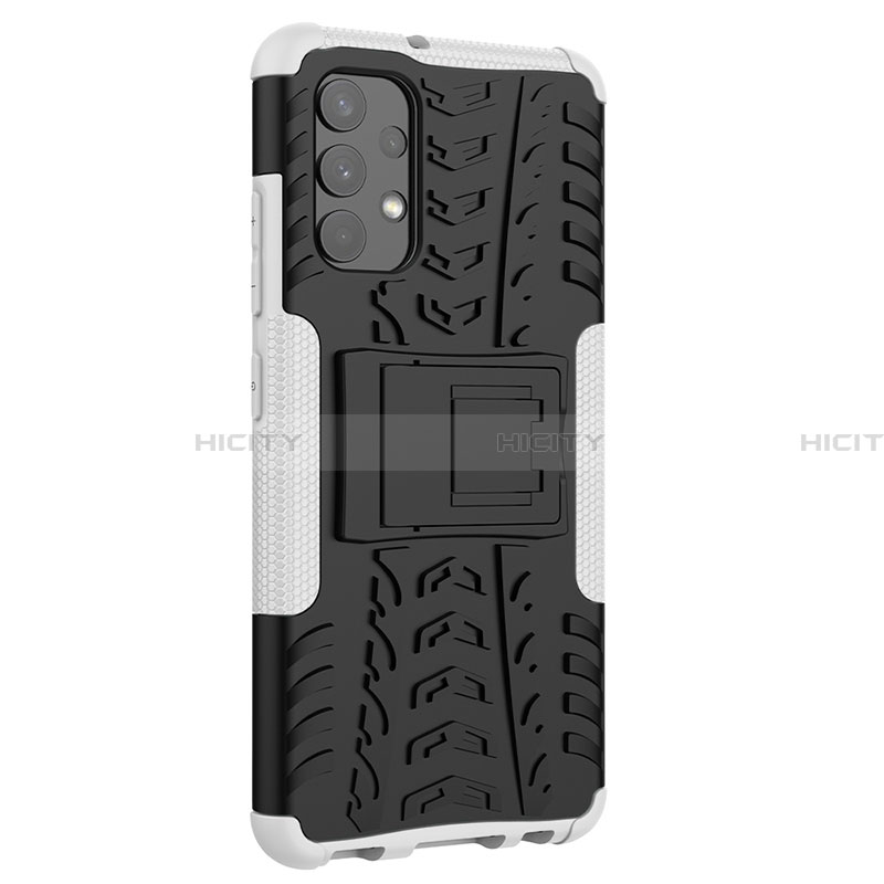 Funda Bumper Silicona y Plastico Mate Carcasa con Soporte JX01 para Samsung Galaxy A32 4G