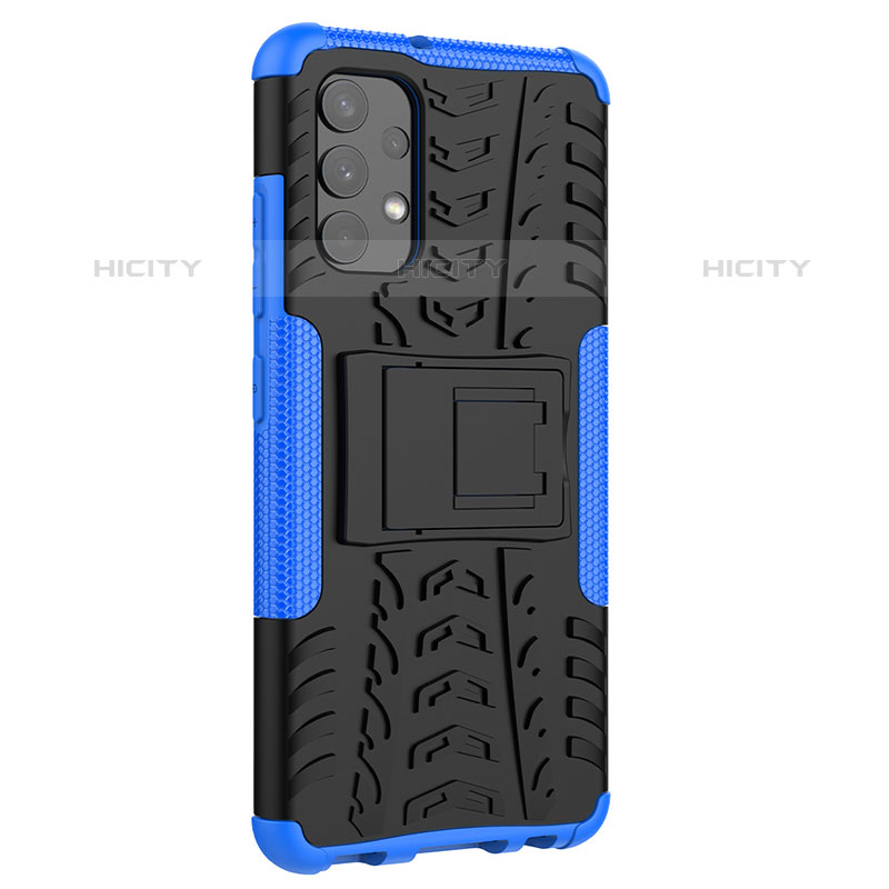 Funda Bumper Silicona y Plastico Mate Carcasa con Soporte JX01 para Samsung Galaxy M32 5G