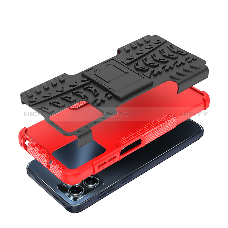 Funda Bumper Silicona y Plastico Mate Carcasa con Soporte JX1 para Motorola Moto G13