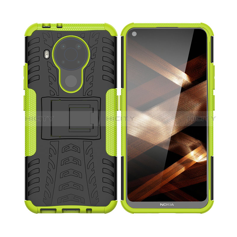 Funda Bumper Silicona y Plastico Mate Carcasa con Soporte JX1 para Nokia 5.4