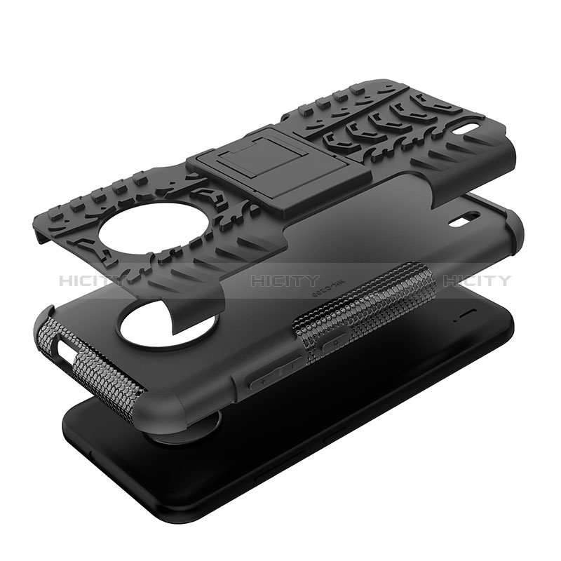 Funda Bumper Silicona y Plastico Mate Carcasa con Soporte JX1 para Nokia C200