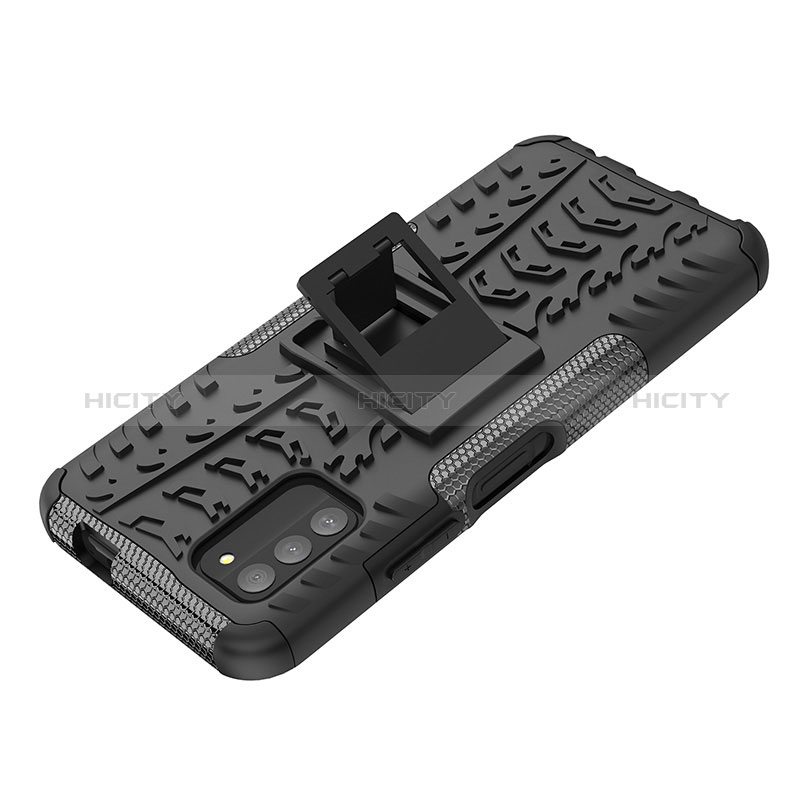 Funda Bumper Silicona y Plastico Mate Carcasa con Soporte JX1 para Nokia G100