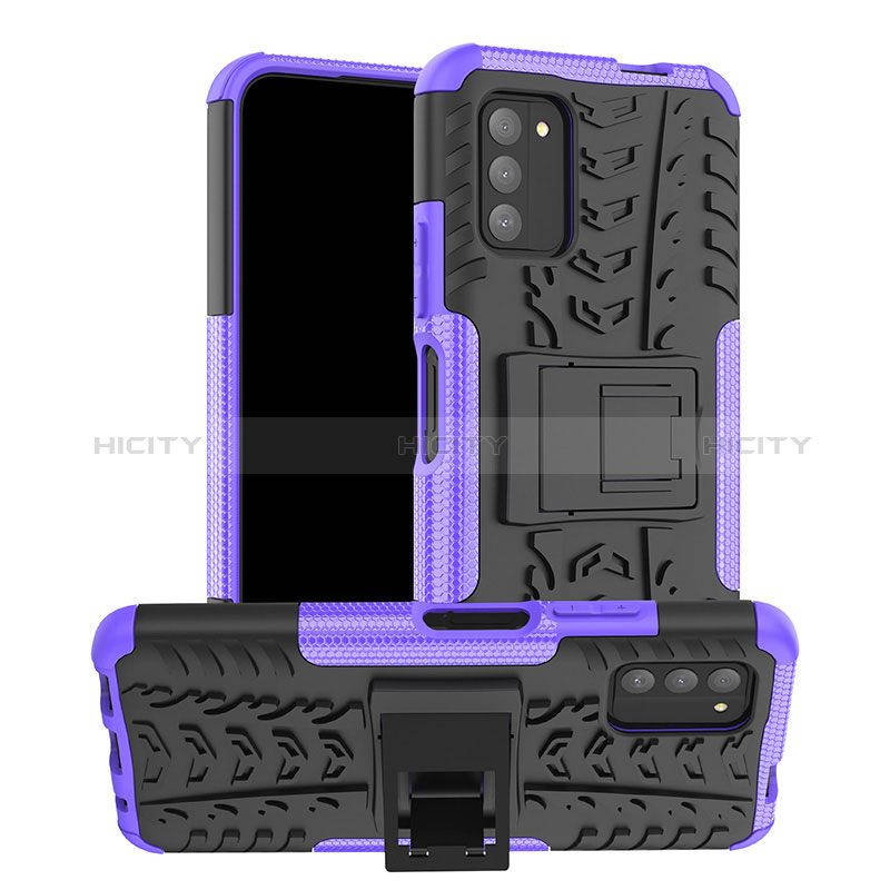 Funda Bumper Silicona y Plastico Mate Carcasa con Soporte JX1 para Nokia G100