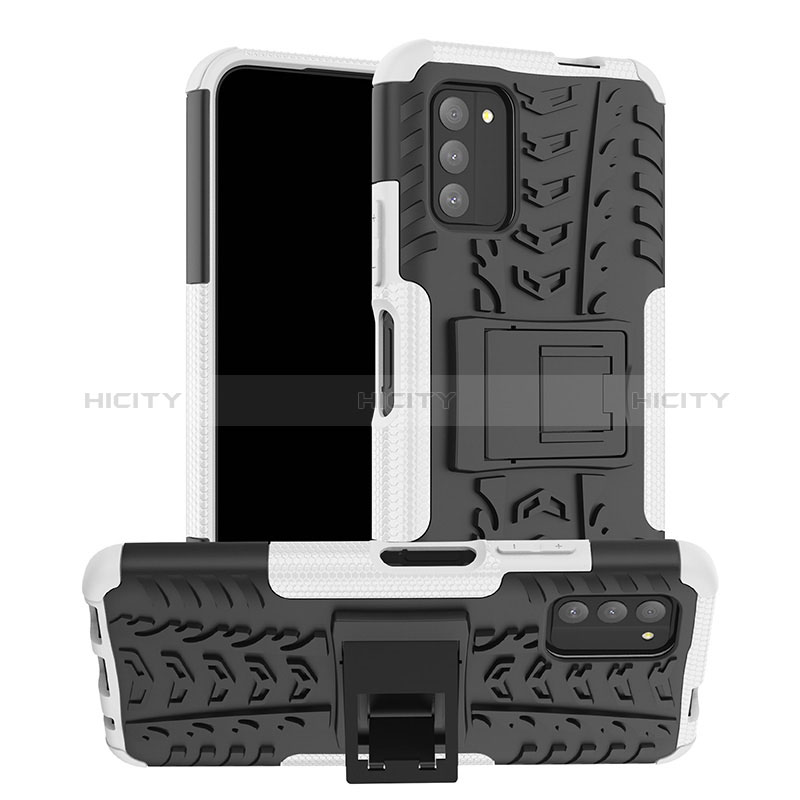 Funda Bumper Silicona y Plastico Mate Carcasa con Soporte JX1 para Nokia G100