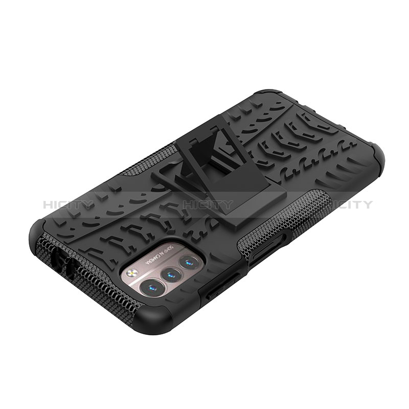 Funda Bumper Silicona y Plastico Mate Carcasa con Soporte JX1 para Nokia G11