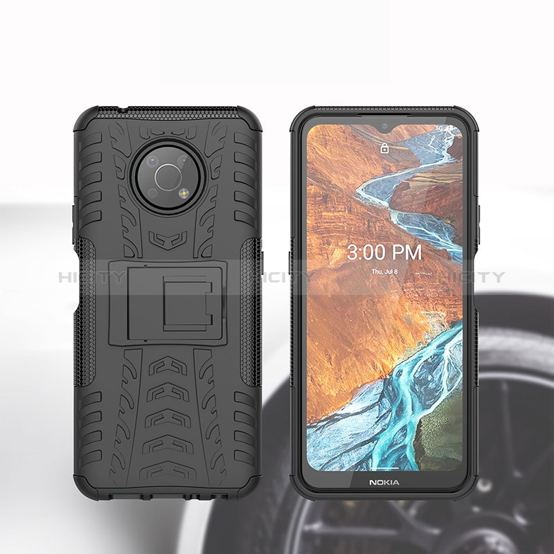 Funda Bumper Silicona y Plastico Mate Carcasa con Soporte JX1 para Nokia G300 5G