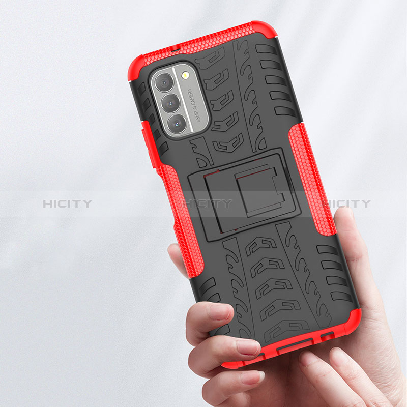 Funda Bumper Silicona y Plastico Mate Carcasa con Soporte JX1 para Nokia G400 5G