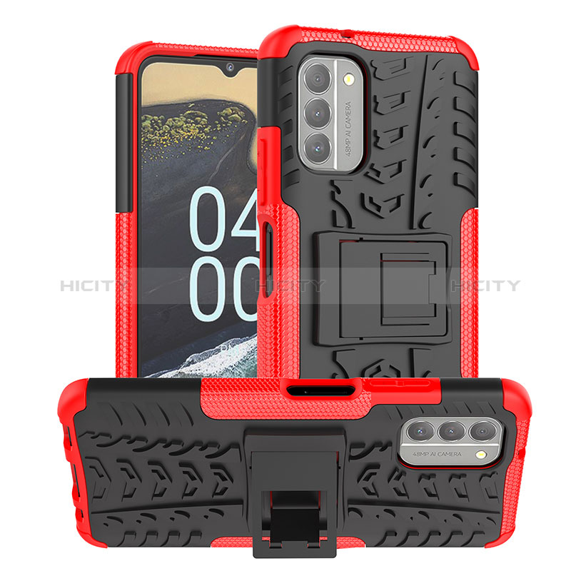 Funda Bumper Silicona y Plastico Mate Carcasa con Soporte JX1 para Nokia G400 5G