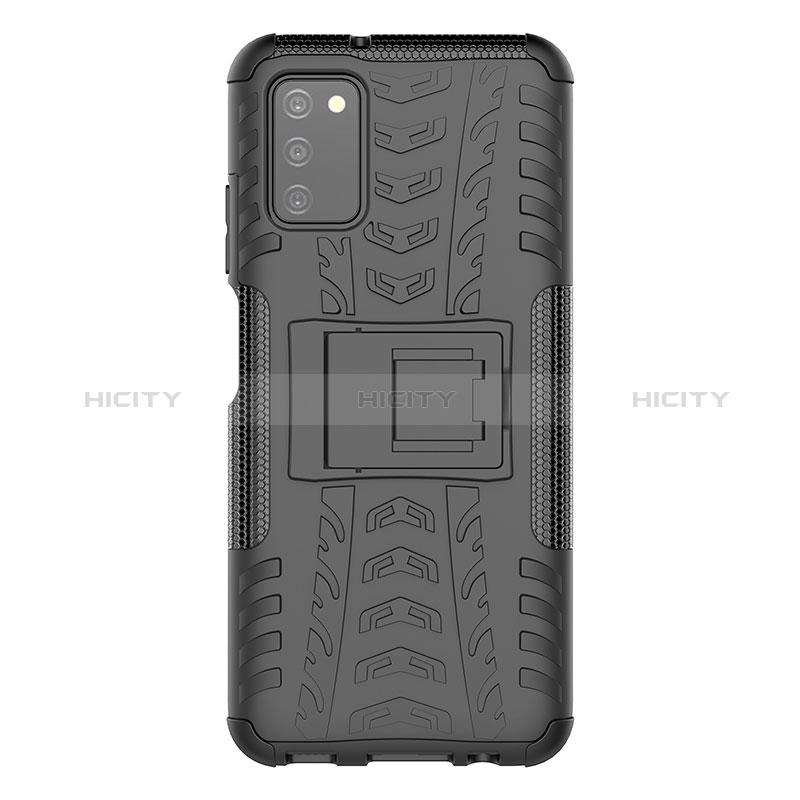 Funda Bumper Silicona y Plastico Mate Carcasa con Soporte JX1 para Samsung Galaxy A02s