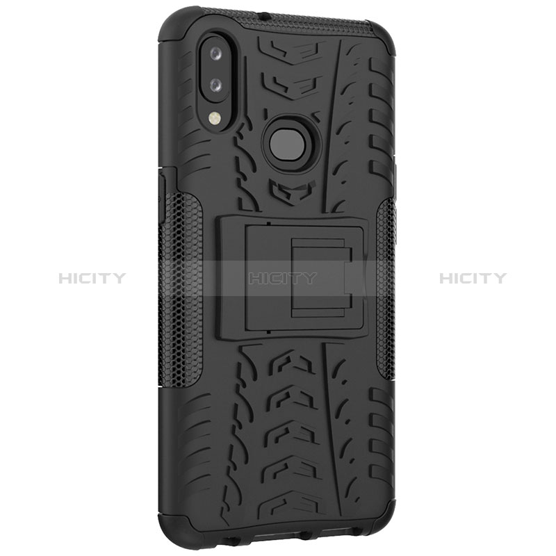 Funda Bumper Silicona y Plastico Mate Carcasa con Soporte JX1 para Samsung Galaxy A10s