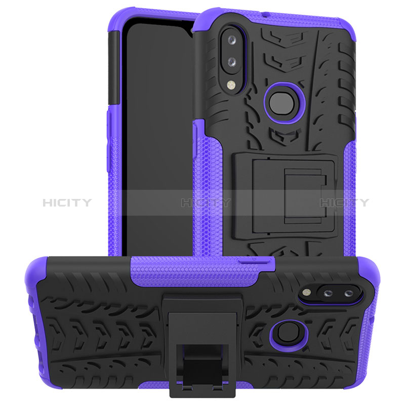 Funda Bumper Silicona y Plastico Mate Carcasa con Soporte JX1 para Samsung Galaxy A10s