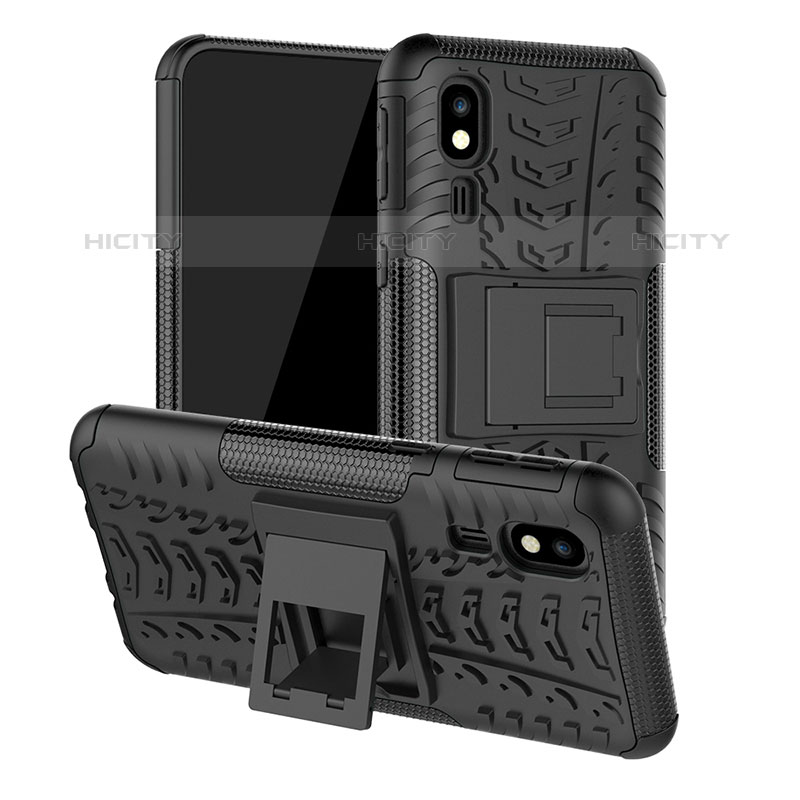 Funda Bumper Silicona y Plastico Mate Carcasa con Soporte JX1 para Samsung Galaxy A2 Core A260F A260G