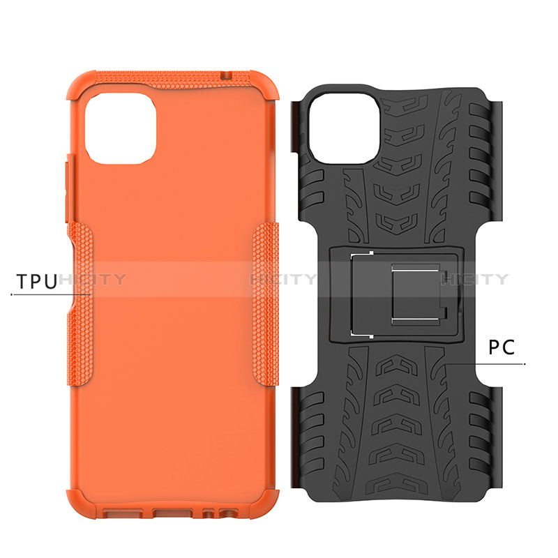 Funda Bumper Silicona y Plastico Mate Carcasa con Soporte JX1 para Samsung Galaxy A22s 5G