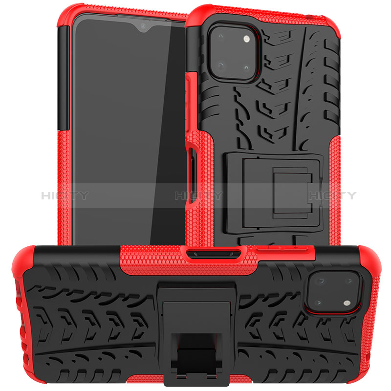 Funda Bumper Silicona y Plastico Mate Carcasa con Soporte JX1 para Samsung Galaxy A22s 5G