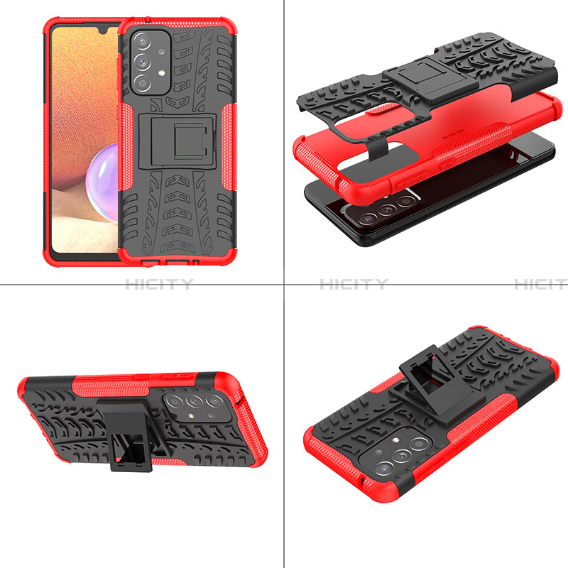 Funda Bumper Silicona y Plastico Mate Carcasa con Soporte JX1 para Samsung Galaxy A33 5G