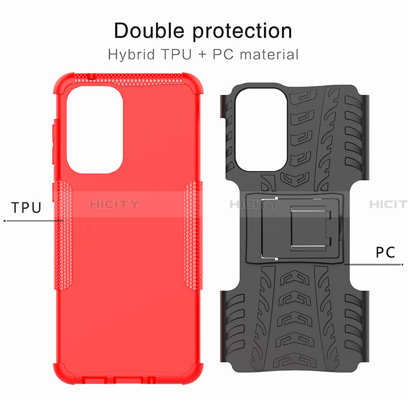 Funda Bumper Silicona y Plastico Mate Carcasa con Soporte JX1 para Samsung Galaxy A33 5G