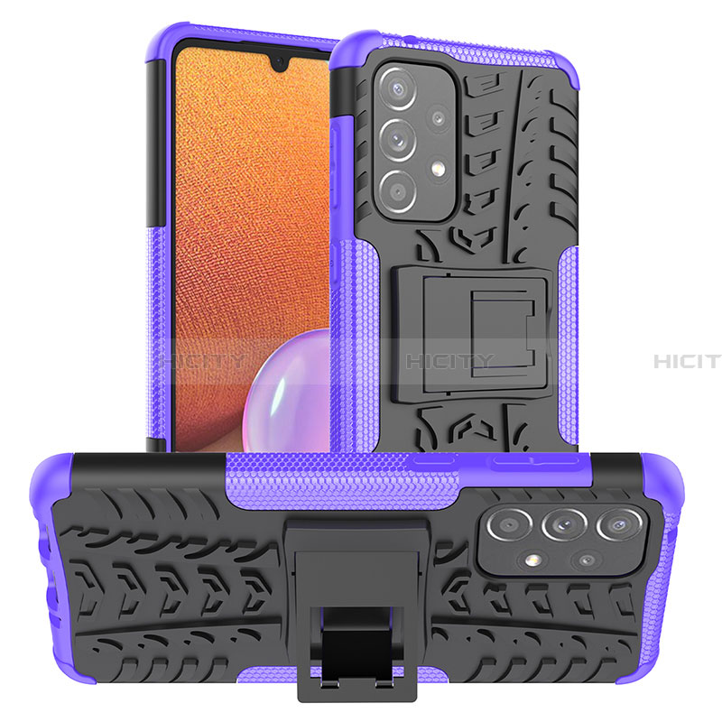 Funda Bumper Silicona y Plastico Mate Carcasa con Soporte JX1 para Samsung Galaxy A33 5G