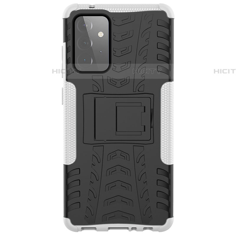 Funda Bumper Silicona y Plastico Mate Carcasa con Soporte JX1 para Samsung Galaxy A72 5G