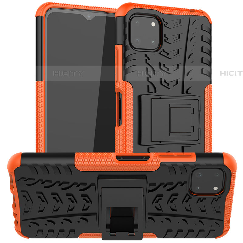 Funda Bumper Silicona y Plastico Mate Carcasa con Soporte JX1 para Samsung Galaxy F42 5G