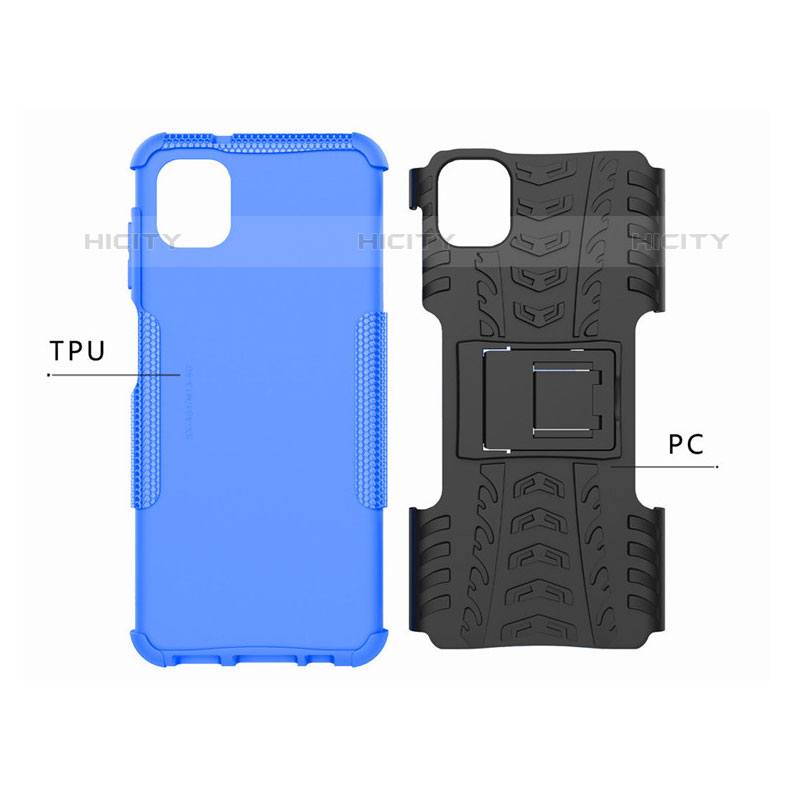 Funda Bumper Silicona y Plastico Mate Carcasa con Soporte JX1 para Samsung Galaxy M13 5G