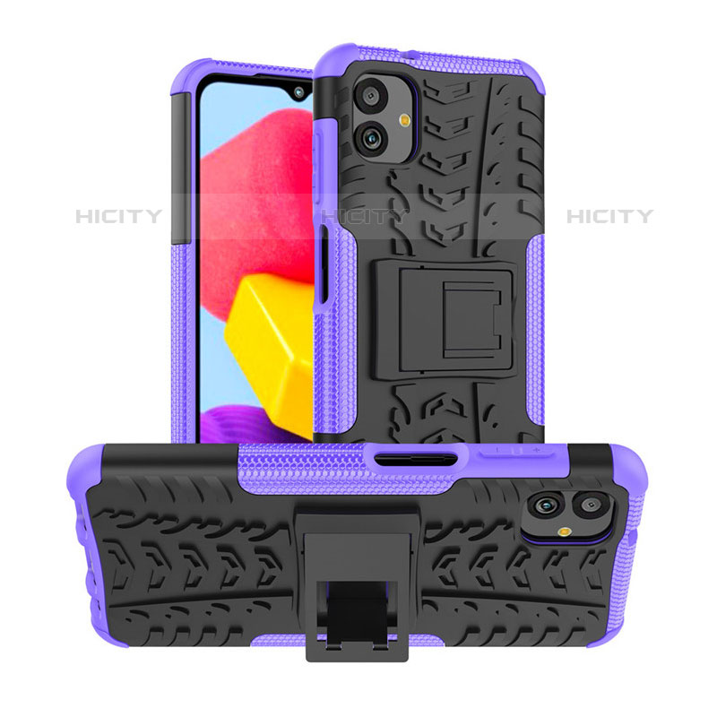 Funda Bumper Silicona y Plastico Mate Carcasa con Soporte JX1 para Samsung Galaxy M13 5G