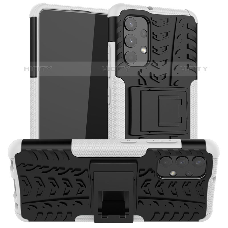 Funda Bumper Silicona y Plastico Mate Carcasa con Soporte JX1 para Samsung Galaxy M32 5G