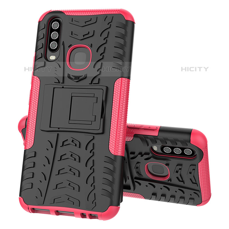 Funda Bumper Silicona y Plastico Mate Carcasa con Soporte JX1 para Vivo Y11