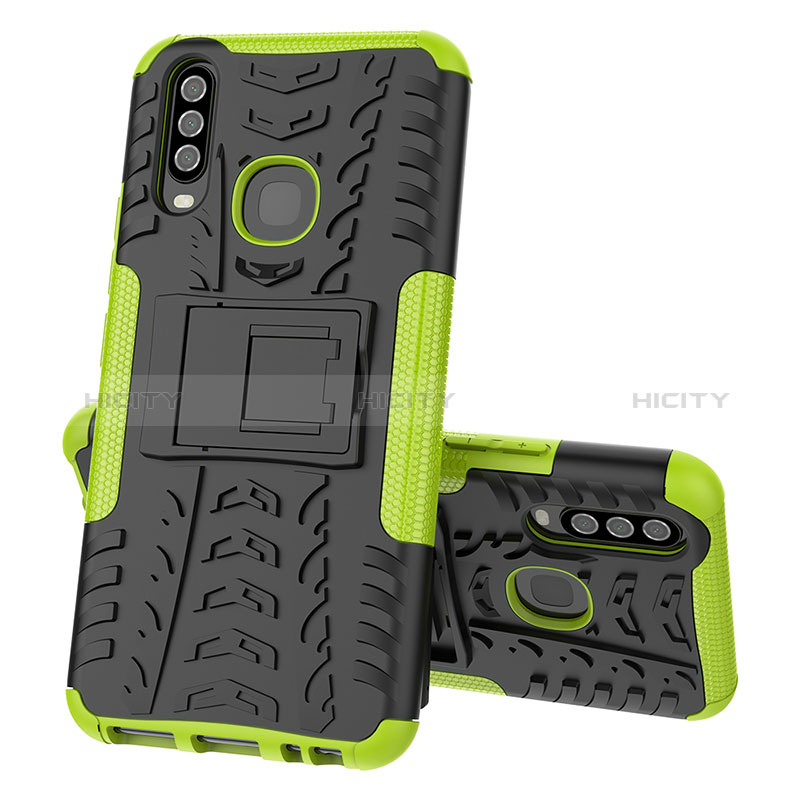 Funda Bumper Silicona y Plastico Mate Carcasa con Soporte JX1 para Vivo Y3s