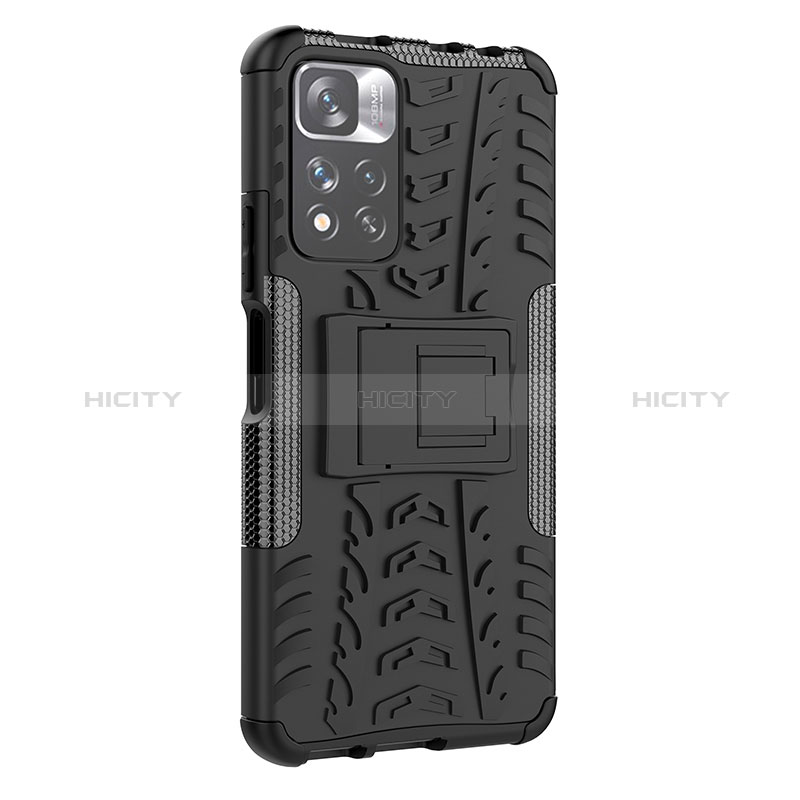 Funda Bumper Silicona y Plastico Mate Carcasa con Soporte JX1 para Xiaomi Mi 11i 5G (2022)