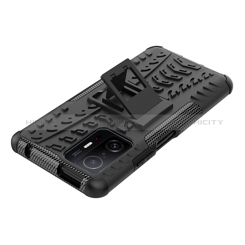 Funda Bumper Silicona y Plastico Mate Carcasa con Soporte JX1 para Xiaomi Mi 11T 5G