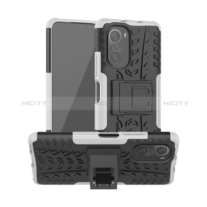 Funda Bumper Silicona y Plastico Mate Carcasa con Soporte JX1 para Xiaomi Mi 11X 5G