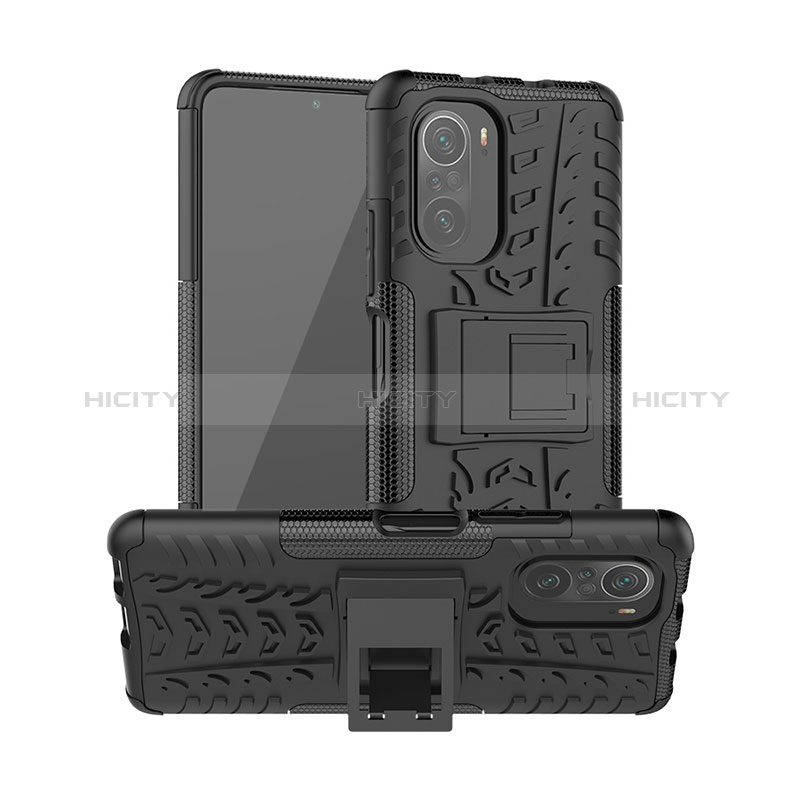 Funda Bumper Silicona y Plastico Mate Carcasa con Soporte JX1 para Xiaomi Mi 11X Pro 5G