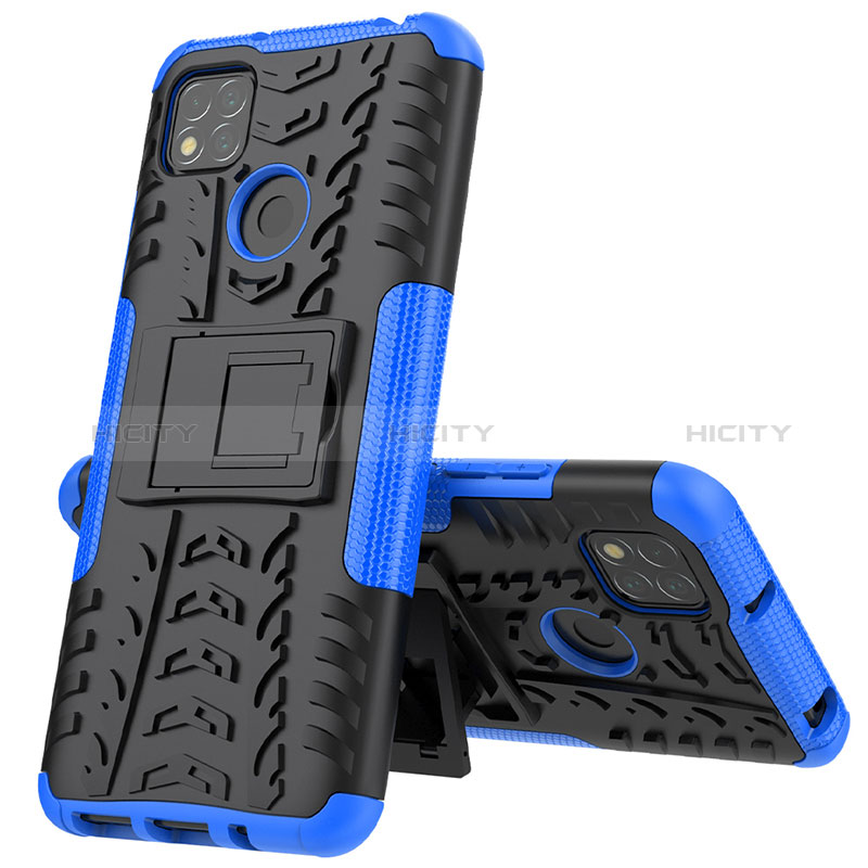 Funda Bumper Silicona y Plastico Mate Carcasa con Soporte JX1 para Xiaomi POCO C3