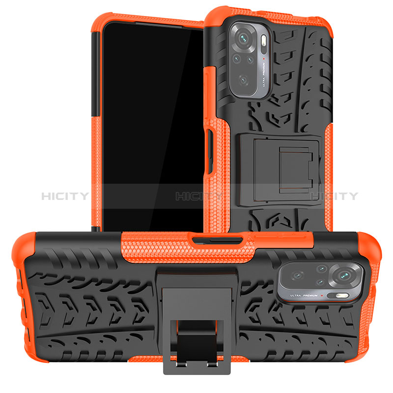 Funda Bumper Silicona y Plastico Mate Carcasa con Soporte JX1 para Xiaomi Poco M5S