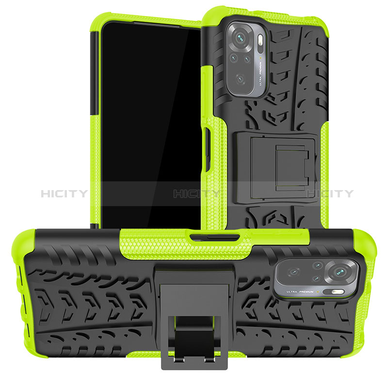 Funda Bumper Silicona y Plastico Mate Carcasa con Soporte JX1 para Xiaomi Poco M5S