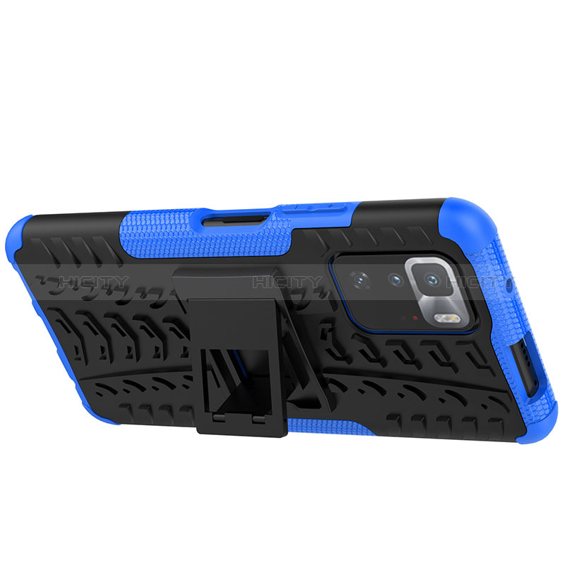 Funda Bumper Silicona y Plastico Mate Carcasa con Soporte JX1 para Xiaomi Poco X3 GT 5G