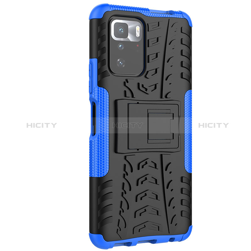 Funda Bumper Silicona y Plastico Mate Carcasa con Soporte JX1 para Xiaomi Poco X3 GT 5G