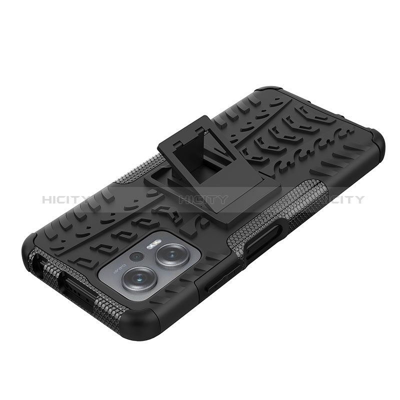 Funda Bumper Silicona y Plastico Mate Carcasa con Soporte JX1 para Xiaomi Poco X4 GT 5G