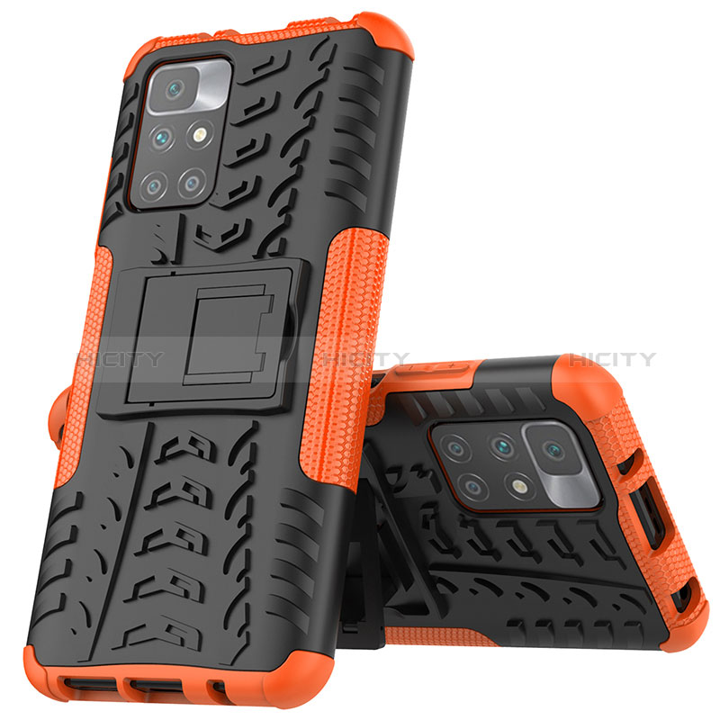 Funda Bumper Silicona y Plastico Mate Carcasa con Soporte JX1 para Xiaomi Redmi 10 (2022)