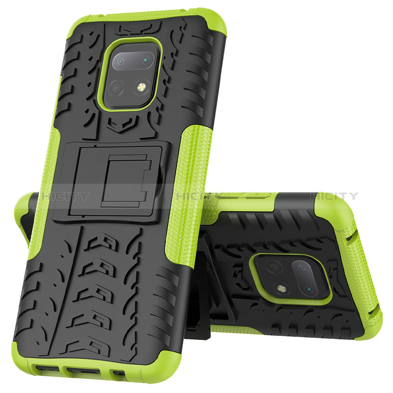 Funda Bumper Silicona y Plastico Mate Carcasa con Soporte JX1 para Xiaomi Redmi 10X 5G