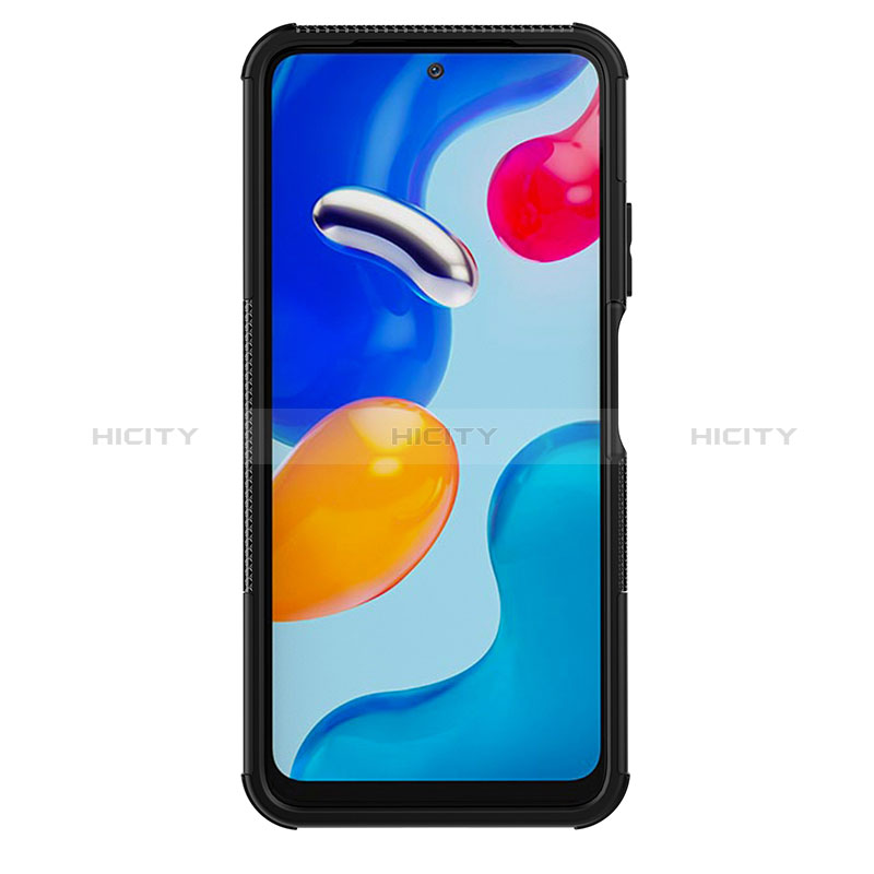 Funda Bumper Silicona y Plastico Mate Carcasa con Soporte JX1 para Xiaomi Redmi Note 11 4G (2022)