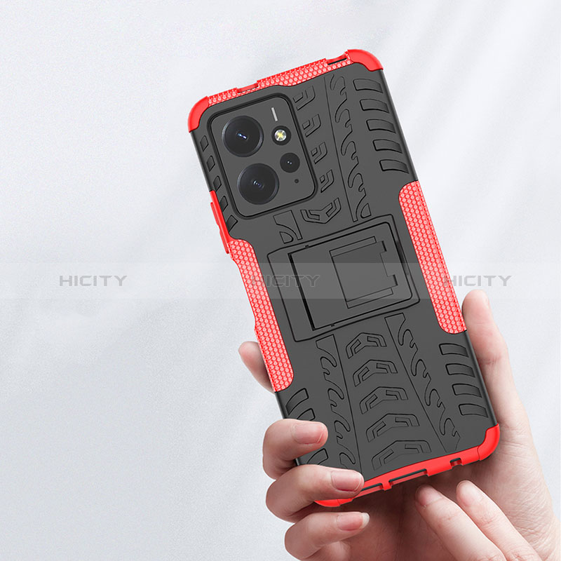 Funda Bumper Silicona y Plastico Mate Carcasa con Soporte JX1 para Xiaomi Redmi Note 12 4G