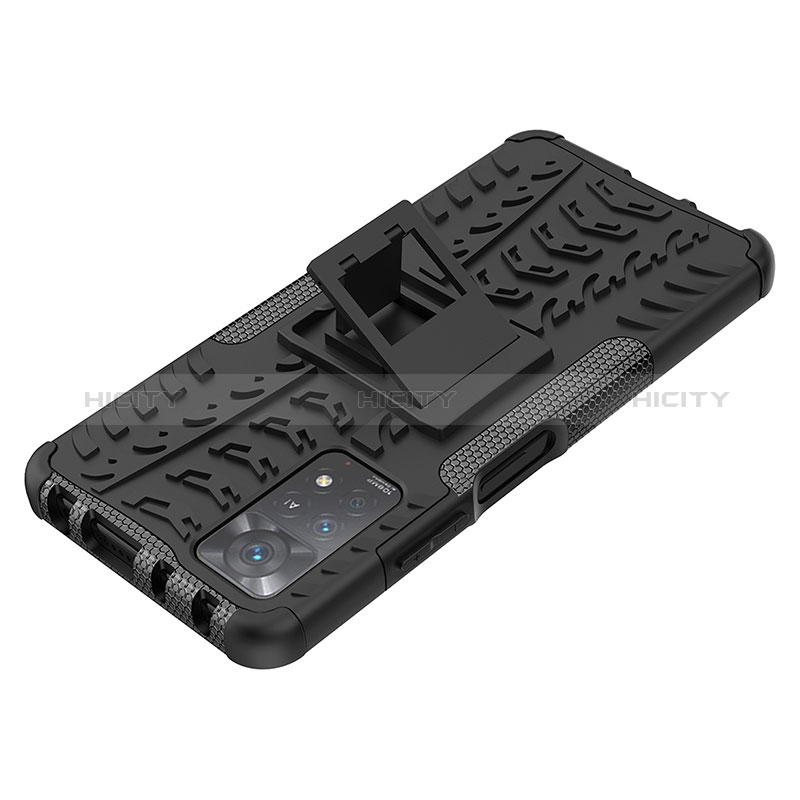 Funda Bumper Silicona y Plastico Mate Carcasa con Soporte JX1 para Xiaomi Redmi Note 12 Pro 4G