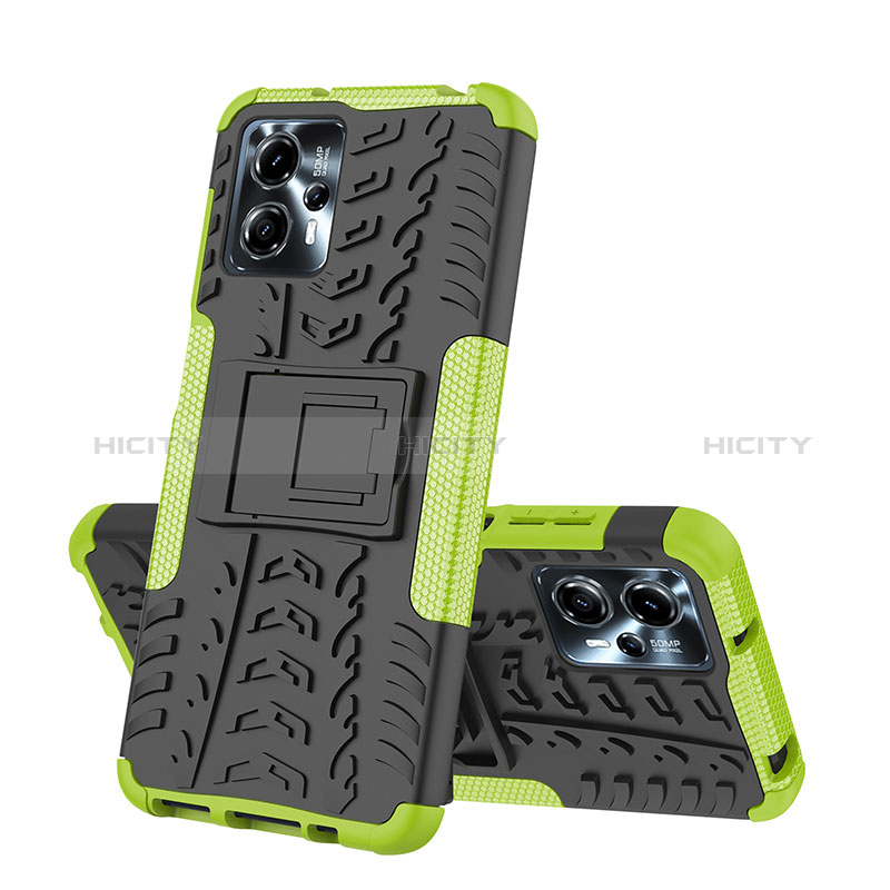 Funda Bumper Silicona y Plastico Mate Carcasa con Soporte JX2 para Motorola Moto G13