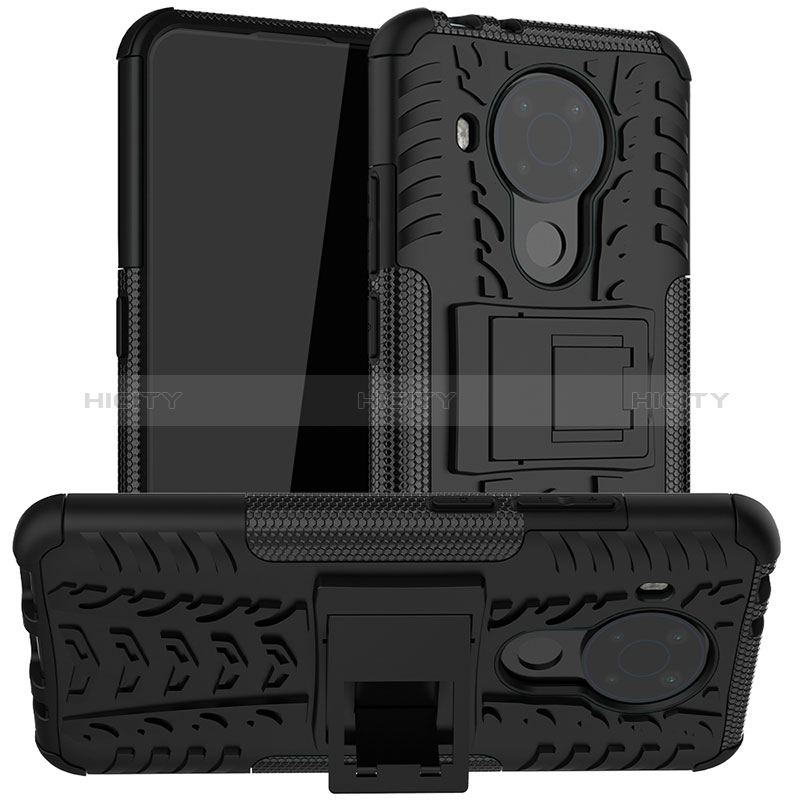 Funda Bumper Silicona y Plastico Mate Carcasa con Soporte JX2 para Nokia 5.4