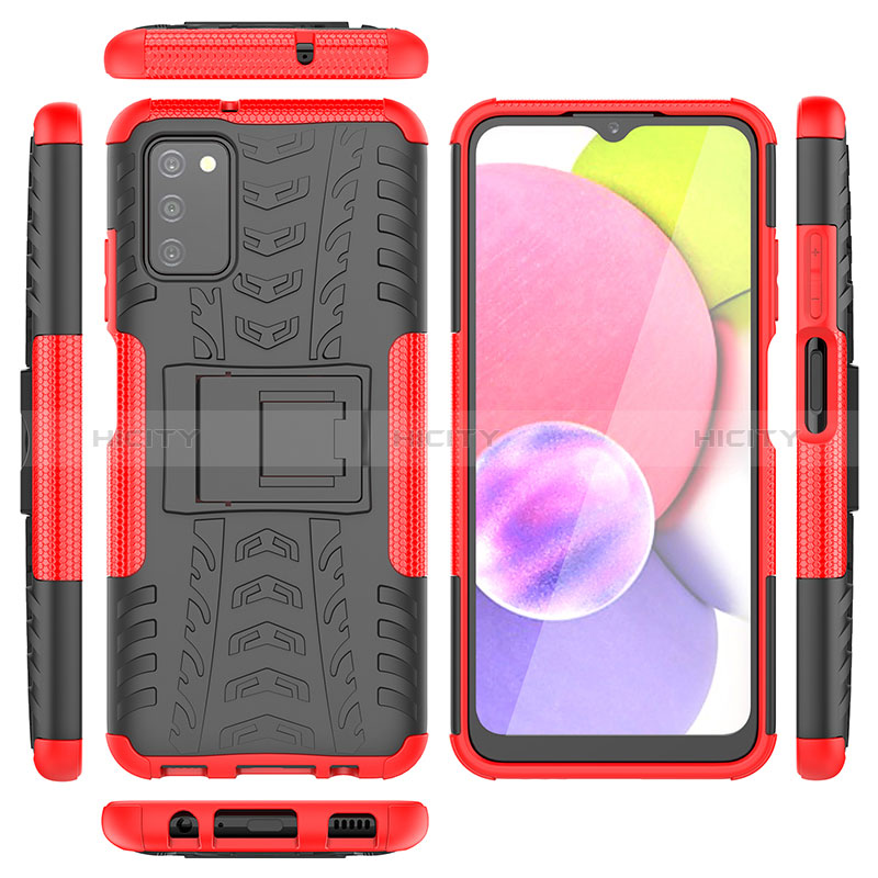 Funda Bumper Silicona y Plastico Mate Carcasa con Soporte JX2 para Samsung Galaxy A02s