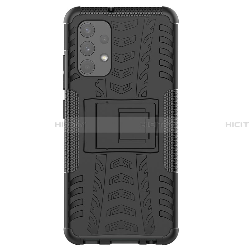 Funda Bumper Silicona y Plastico Mate Carcasa con Soporte JX2 para Samsung Galaxy A32 4G