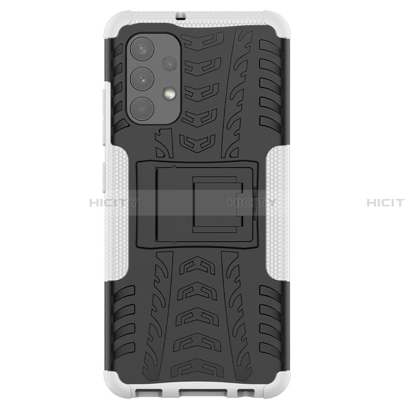 Funda Bumper Silicona y Plastico Mate Carcasa con Soporte JX2 para Samsung Galaxy A32 4G